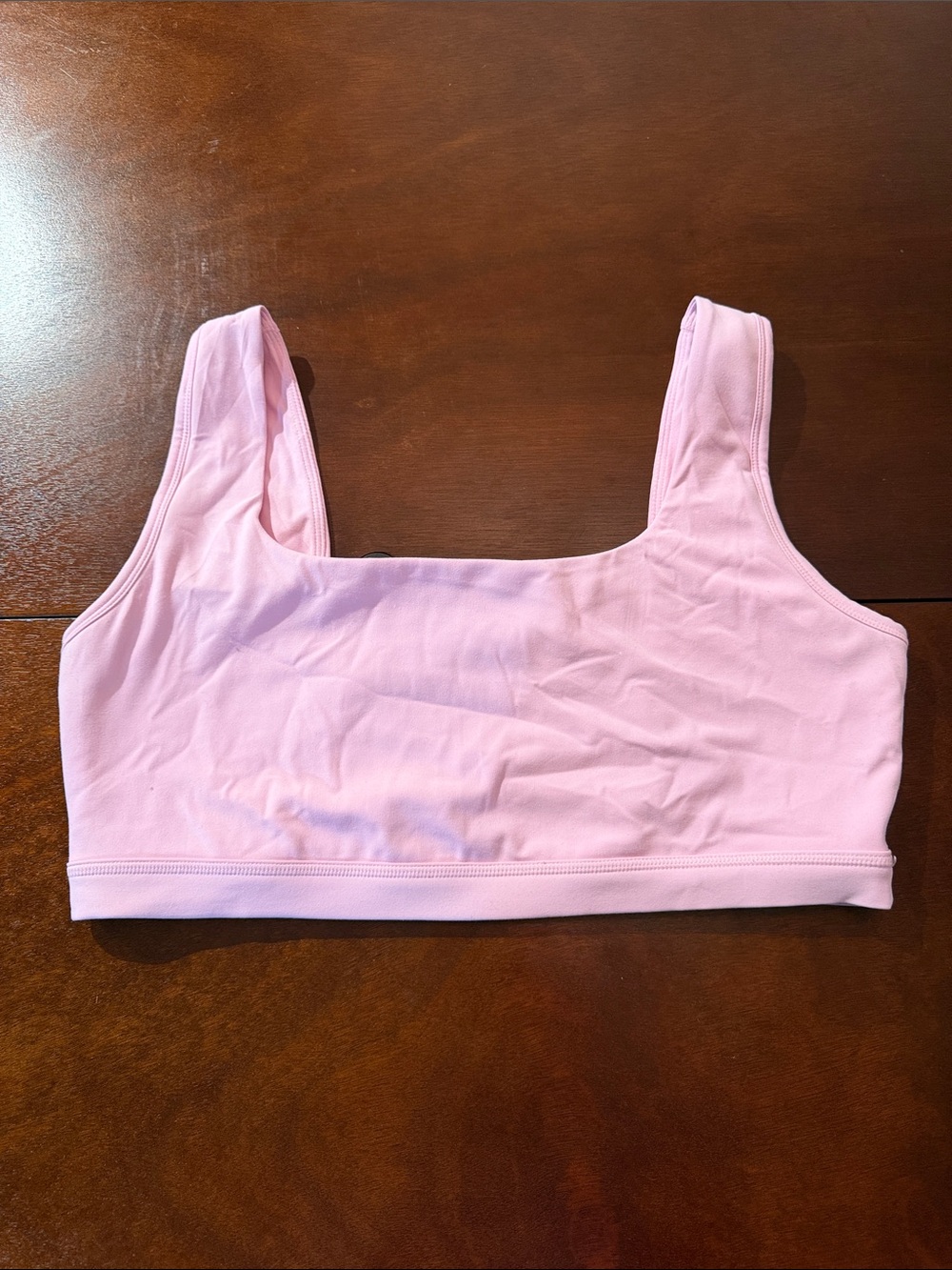 Blogilates Corset back Light Support square neck Pink Crop Sports Bra